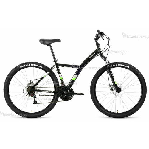 Горный велосипед Forward Dakota 27,5 2.0 D (2022) 16.5 Черно-зеленый (152-168 см)