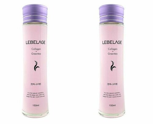 Lebelage Тонер для лица Collagen + Green Tea Moisture Skin, Увлажняющий, с коллагеном и зеленым чаем, 150 мл, 2 шт