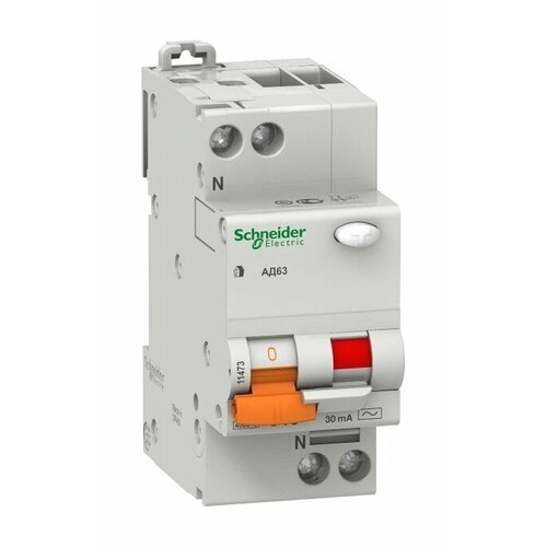 Дифавтомат Schneider Electric Домовой 2P 40А (C) 4.5кА 300мА (AC) диф авт выкл ад63 1п н 16a 30ma c диф авт выкл ад63 1п н 16a 30ma c