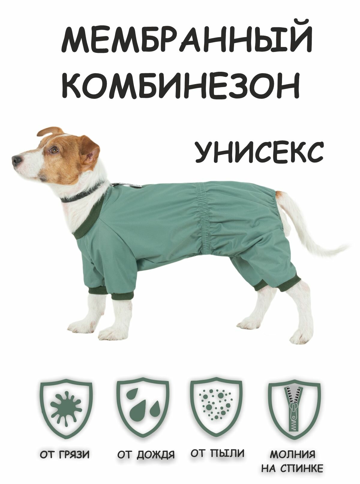 Комбинезон для собак Мартин Dogmoda унисекс мята размер 5