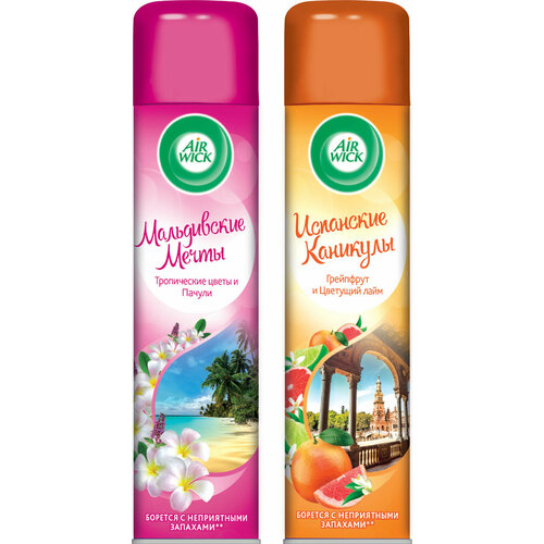 Освежитель воздуха Air Wick Мальдивские мечтыИспанские каникулы 290мл в ассортименте 600₽