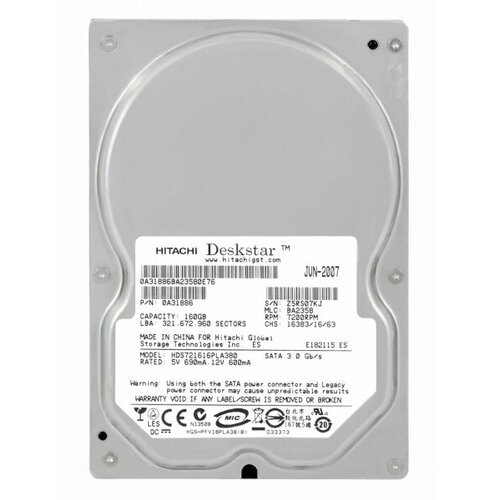 Жесткий диск Hitachi 0Y30006 164Gb SATAII 35 HDD 3020₽