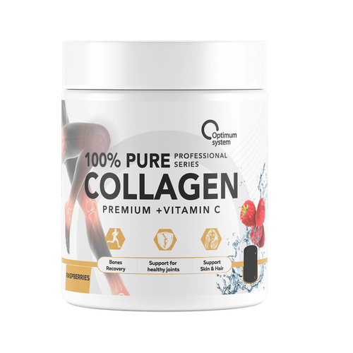 Optimum System 100% Pure Collagen Powder 240 гр (Optimum System) Малина optimum system 100% whey protein 900 гр optimum system тропические фрукты