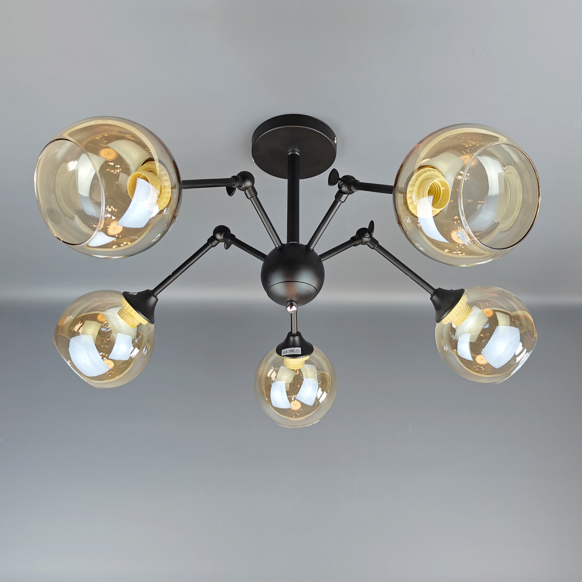 Люстра потолочная, светильник подвесной в стиле лофт JUPITER LIGHTING MО 85-1136/5, E27, 5х60 Вт