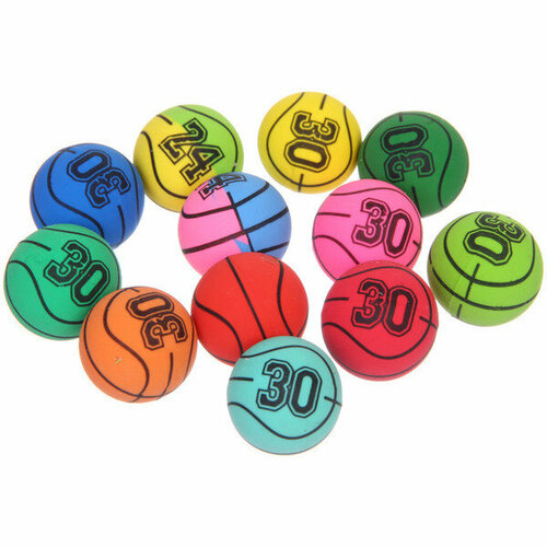 Мяч 27 мм Баскетбол каучуковый микс стикер на вложение 309₽
