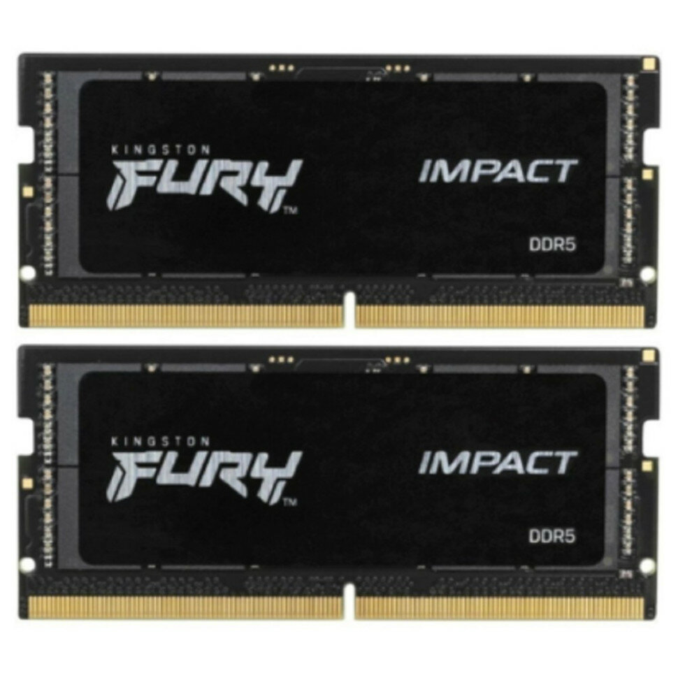 Память оперативная/ Kingston 32GB 5600MHz DDR5 CL40 SODIMM (Kit of 2) FURY Impact
