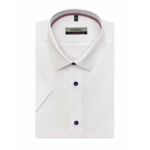 Рубашка GREG, размер 38, белый эластичная рубашка с коротким рукавом playa regular fit на пуговицах faherty