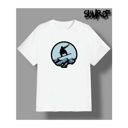 Футболка Zerosell серфинг, размер M, белый мужская футболка акула серфинг m белый