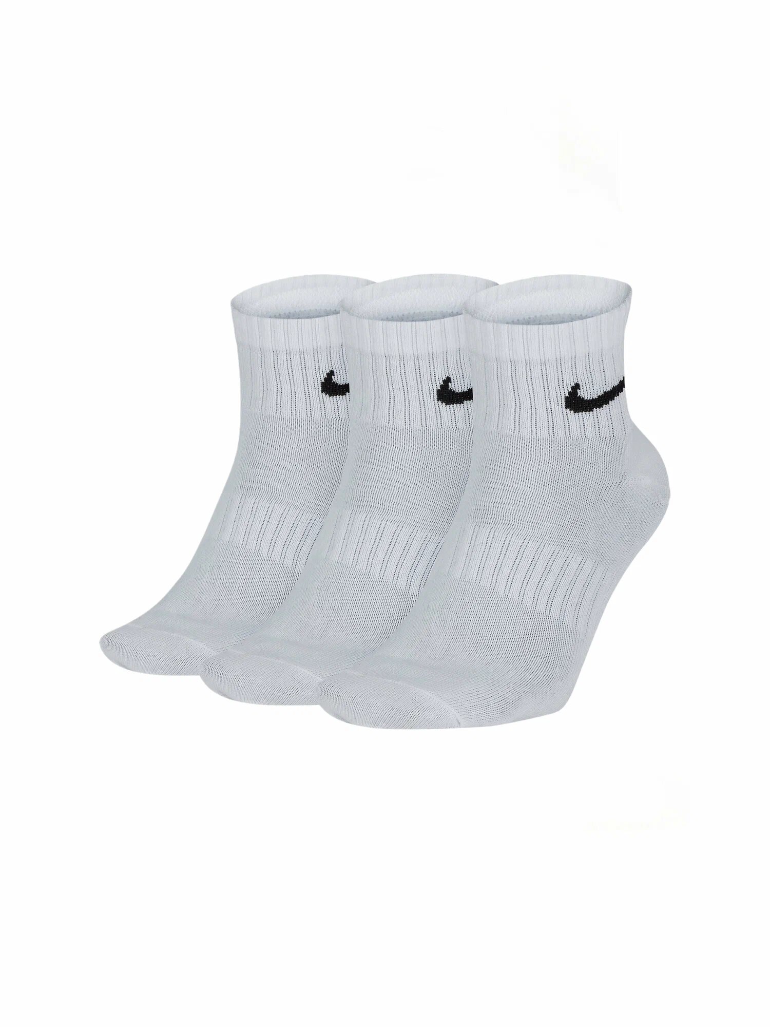 Носки NIKE Everyday Lightweight Ankle, комплект, 3 пары, размер 38 - 42 EU, белый