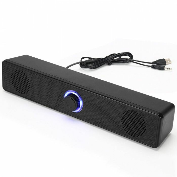 Колонка проводная Mini Soundbar 350T с выходом AUX 3.5 мм / USB