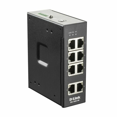 Коммутатор D-Link DIS-100G-8W/A1A 8G неуправляемый d link dis 100g 5psw a1a промышленный неуправляемый коммутатор с 4 портами 10 100 1000base t 1 порт