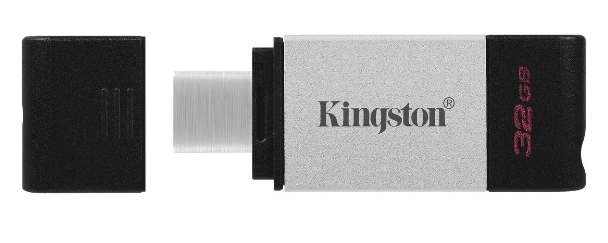 USB флеш-накопитель 32GB Kingston DataTraveler 80 черный/серебро USB 3,0 (DT80/32GB)