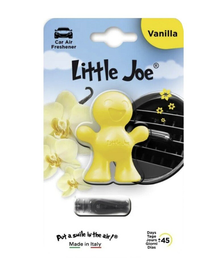 Little Joe - ароматизатор автомобильный в дефлектор vanilla (ваниль yellow)
