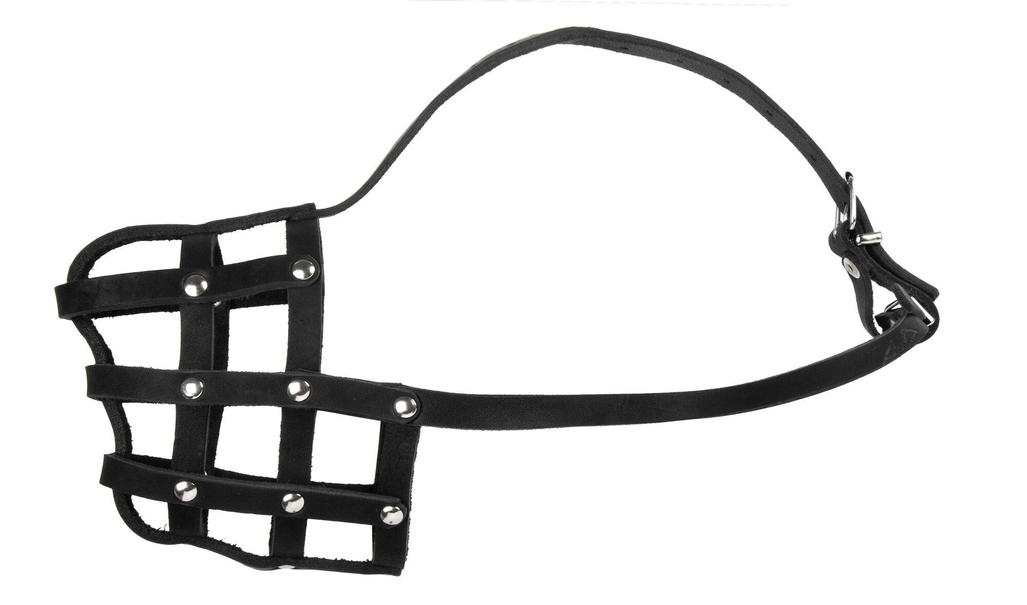 Намордник аркон кожаный, размер 32, цвет черный