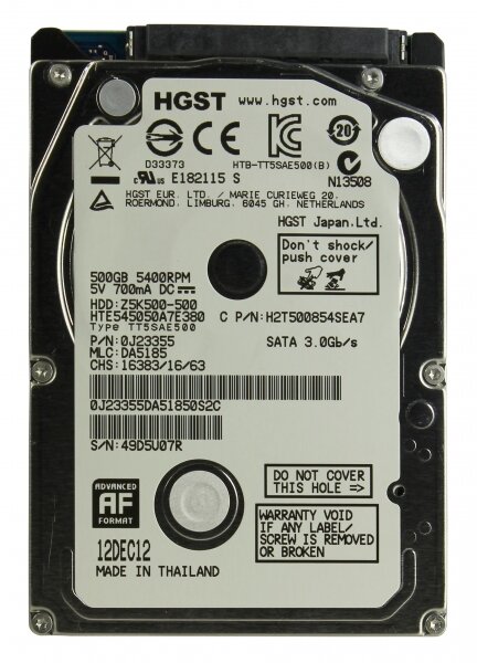 Жесткий диск HGST 0J23355 500Gb SATAII 2.5" HDD