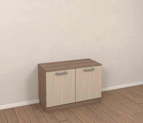 фото Тумба 800 коллекции MENFI ясень шимо темный/ясень шимо светлый ЛДСП с полками, для прихожей, спальни, гостиной, дома, дачи 800х380х548 гросс