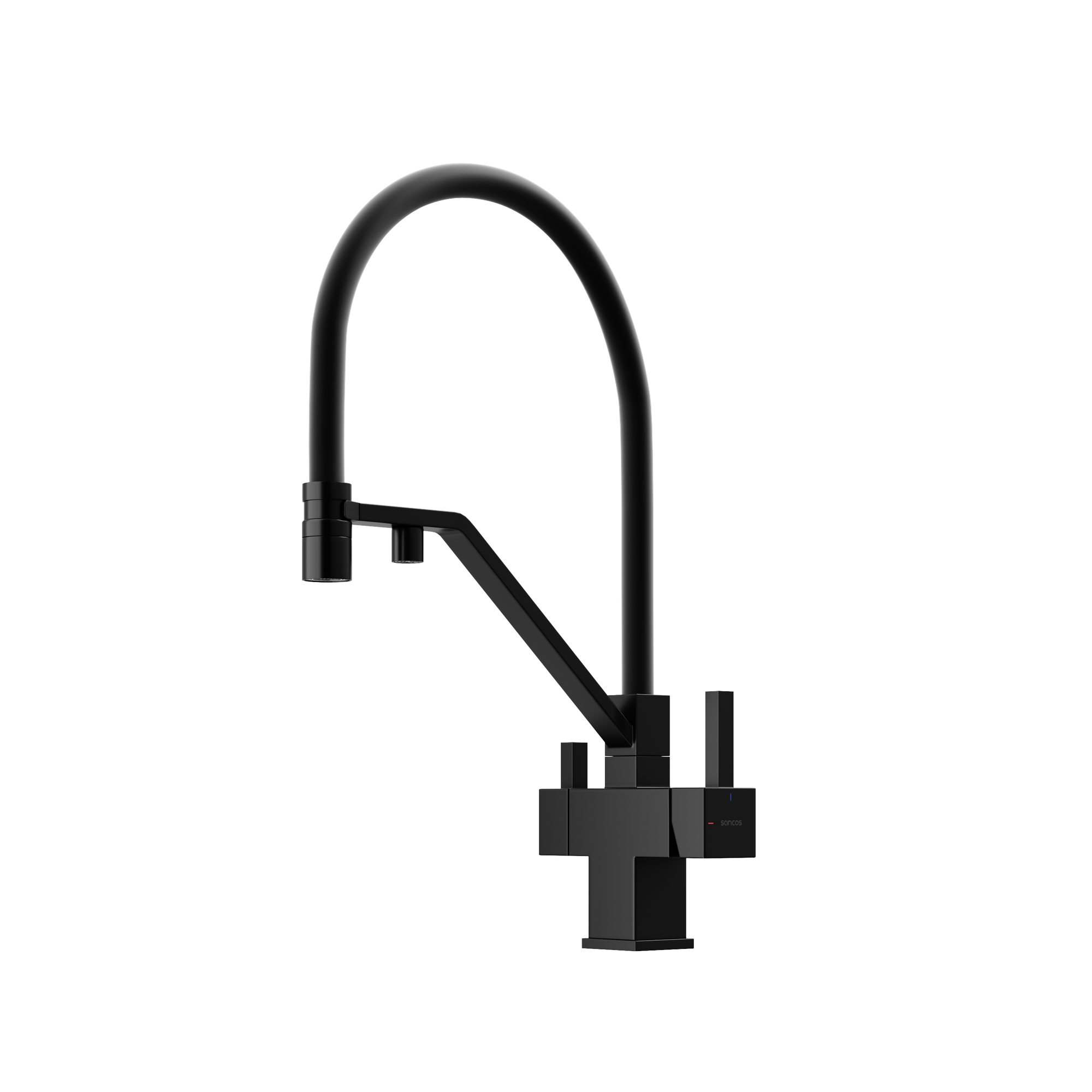 Смеситель для кухни SANCOS Loro c возможностью подключения фильтра для воды, цвет матовый черный, арт. SC4007MB