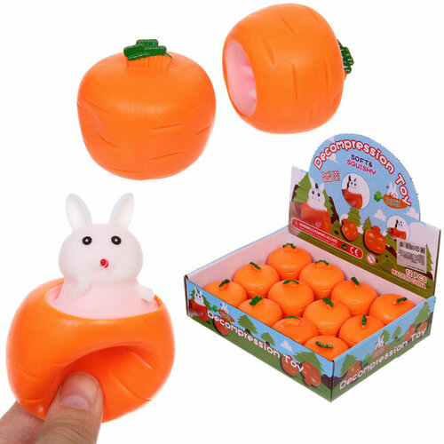 Игрушка Зайчик в морковке 656 см стикер на вложение 250₽