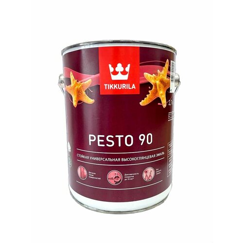 Универсальная стойкая эмаль Pesto 90 Белый база А 2,7л грунт по металлу tikkurila rostex super матовый светло серый 3 л