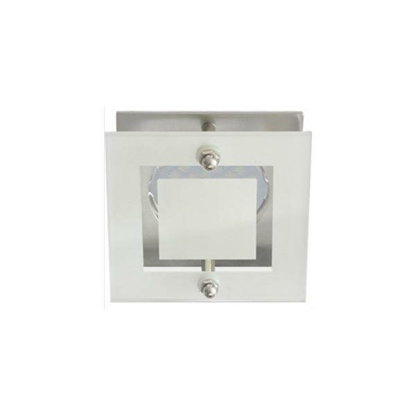Встраиваемый светильник Ecola DL200 MR16 GU5.3 св-к квадрат со стеклом Прозр. Матовый/Хром 45x77 FC16ASECB, 1 шт.