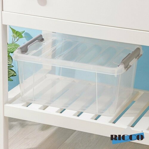 Уценка Контейнер для хранения, без крышки, 15 л, 41х29,5х18,3 см, прозрачный