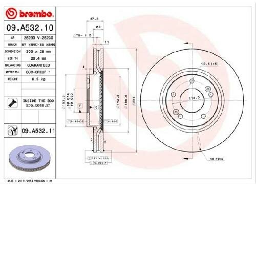 Диск тормозной Brembo Painted Disc 09. A532.11 1шт