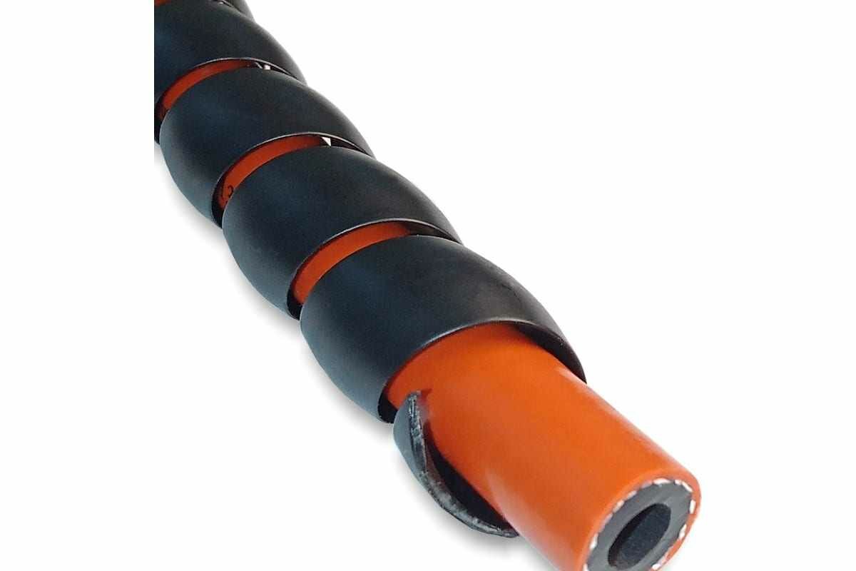 Спиральная пластиковая защита HPS PARLMU -10-C11 полипропилен высокой очистки размер 10 выпуклая поверхность цвет черный длина 2 м PR2600200
