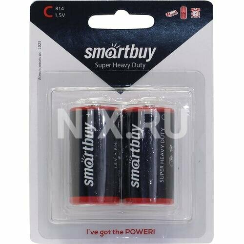 Батарейки Smartbuy Super Heavy Duty R14/2B