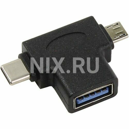 Адаптер OTG (On-The-Go) USB 3.0 type C/micro-B -> A Orient UC-302