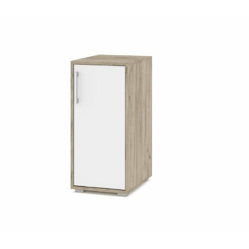 Модерн Тумба с дверкой Вилли О61 Серый дуб/Белый