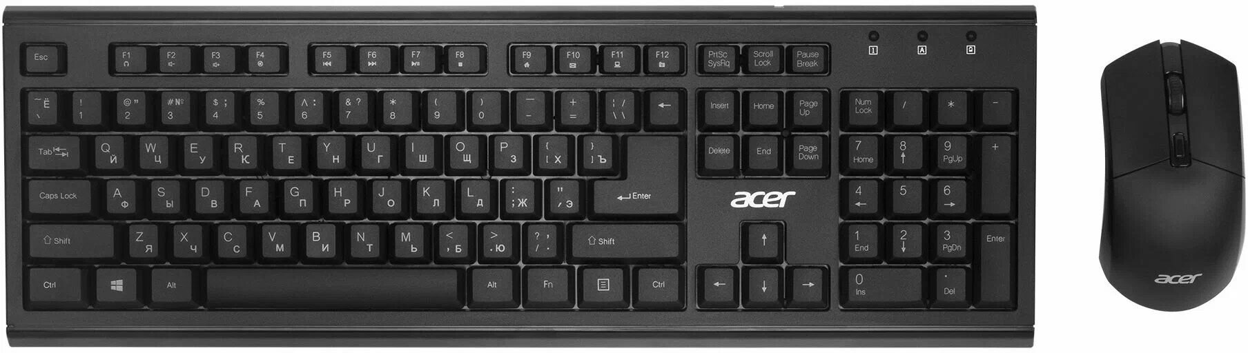 Беспроводная клавиатура + мышь Acer OKR120, чёрный (KBDEE.007)