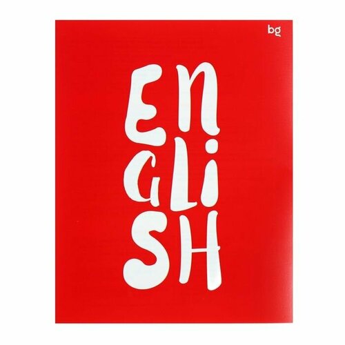 Тетрадь предметная Домино 48 листов в клетку Английский язык обложка пластиковая блок офсет 469₽