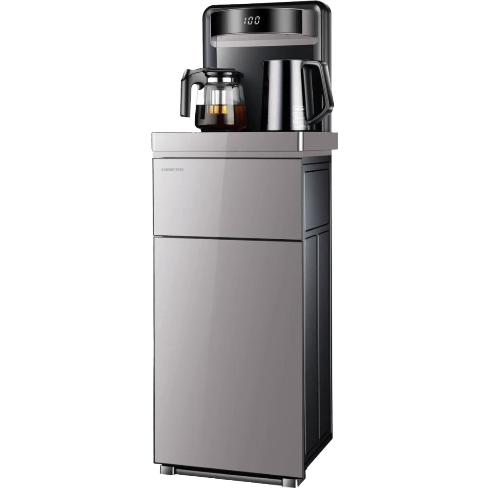 фото Кулер для воды HIBERG UF 95 Grey напольный, электронное охлаждение, сенсорное управление, цвет серый