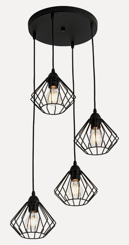 Изображение товара Люстра De Fran, SP-1832 BK Е27 4*60Вт, черный металл, серия керо