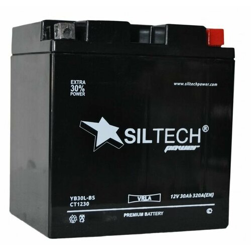 Аккумулятор SILTECH VRLA1230 12V30Аh о п YB30L-BS д166ш127в175320 шт 7015₽