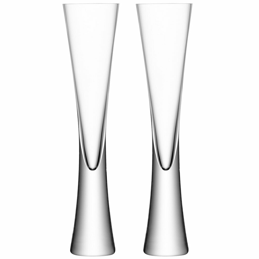 Набор из 2-х стеклянных бокалов для шампанского Moya, 170 мл, прозрачный, серия Бокалы и фужеры, LSA International, G474-04-985