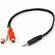 Переходник 3,5mm miniJack TRS(m)-2RCA(f) PROCAST cable A-MJ/2RCA-F, длина 150mm