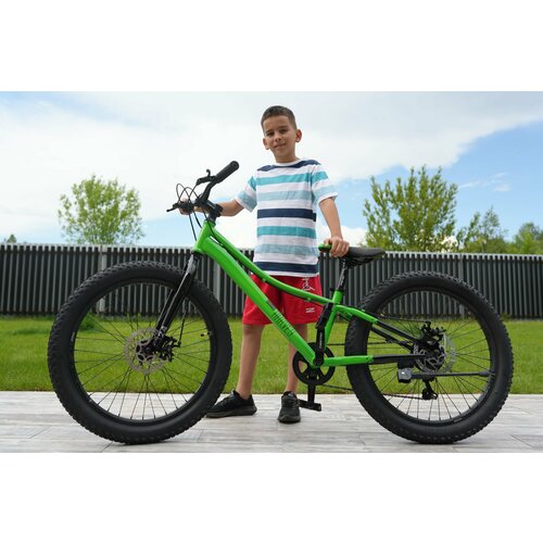 Велосипед фэтбайк Fatbike Time Try TT2747s 24 Рама 12 Спортивный Взрослый Детский Подростковый зеленый 23400₽