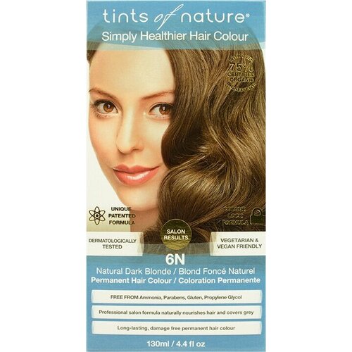 Tints of Nature Стойкая гель-краска для волос без аммиака органическая оттенок 6N Натуральный темный блондин 2340₽