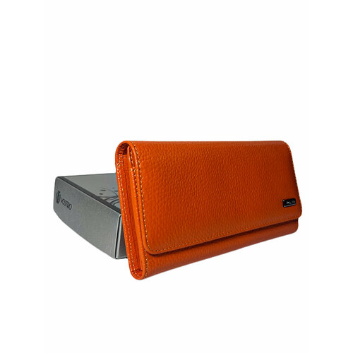 Кошелек VOSTRO, фактура матовая, оранжевый