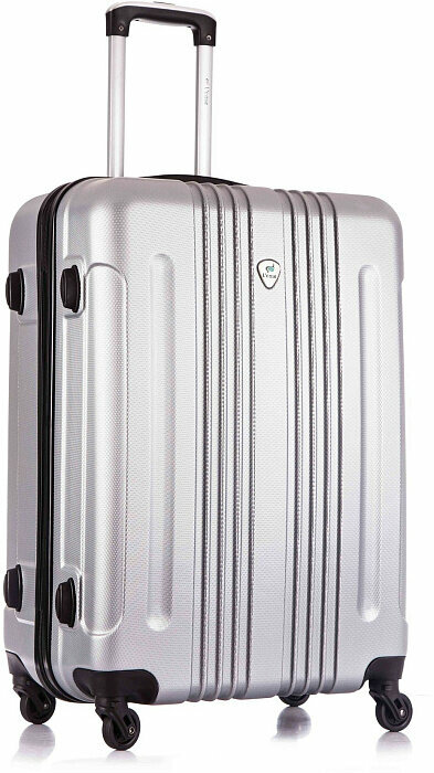 Чемодан L'case, 104 л, размер L, серый — фото 1