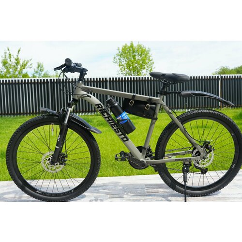 Велосипед горный RICHIESTO 26 21s Алюминиевая рама 19 Взрослый Спортивный Унисекс зеленый модель 2024 25900₽