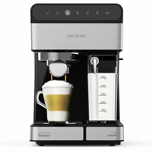 Полуавтоматическая кофемашина Cecotec Power Instant-ccino 20 Touch 1350 Вт давление 20 бар резервуар для молока 500 мл сенсорное управление резервуар для воды 14 л отделка из нержавеющей стали 3707500₽