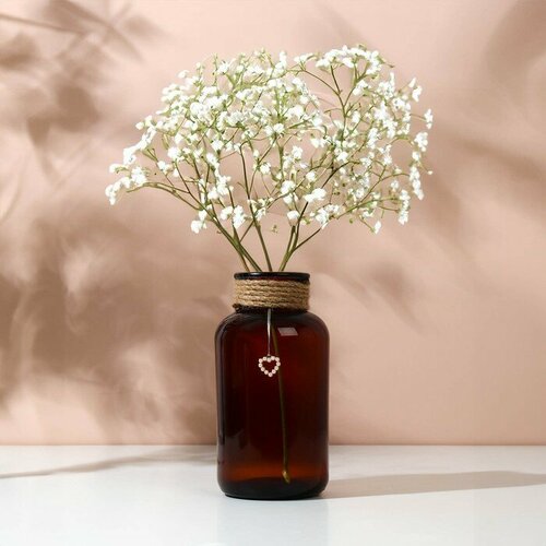 Ваза для цветов коричневая 1000 мл 9613338 696₽