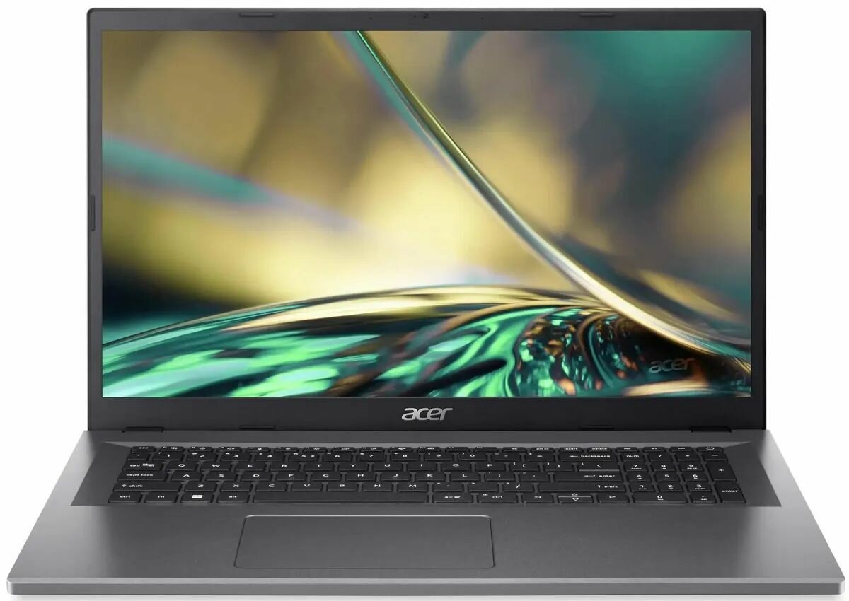 Ноутбук Acer Aspire 3 A317-55P-P3G1 17.3" (1920x1080) IPS Intel N200 8GB LPDDR5 512GB SSD Intel UHD Без ОС, steel gray (NX. KDKCD.006)