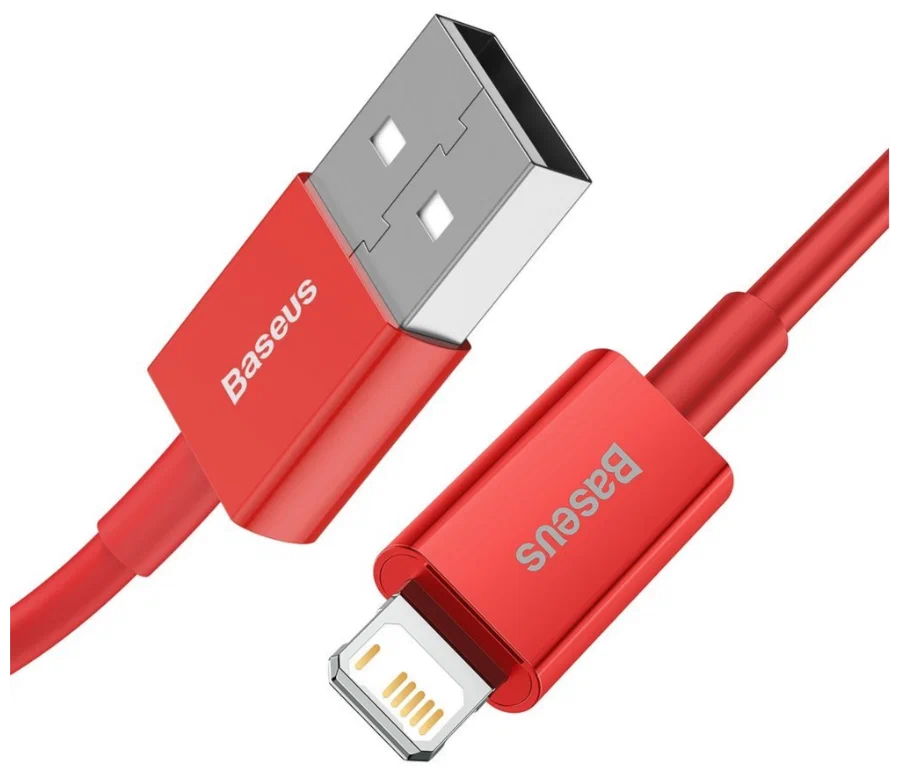 Кабель Baseus Superior Series Fast Charging Data Cable USB to iP 2.4A 1m Красный (CALYS-A09)