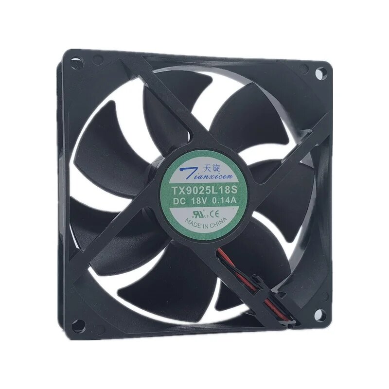 Тиансюань TX9025L18S вентилятор для холодильника, 2-wire A1 plug, Фиксированных цветов, Черный