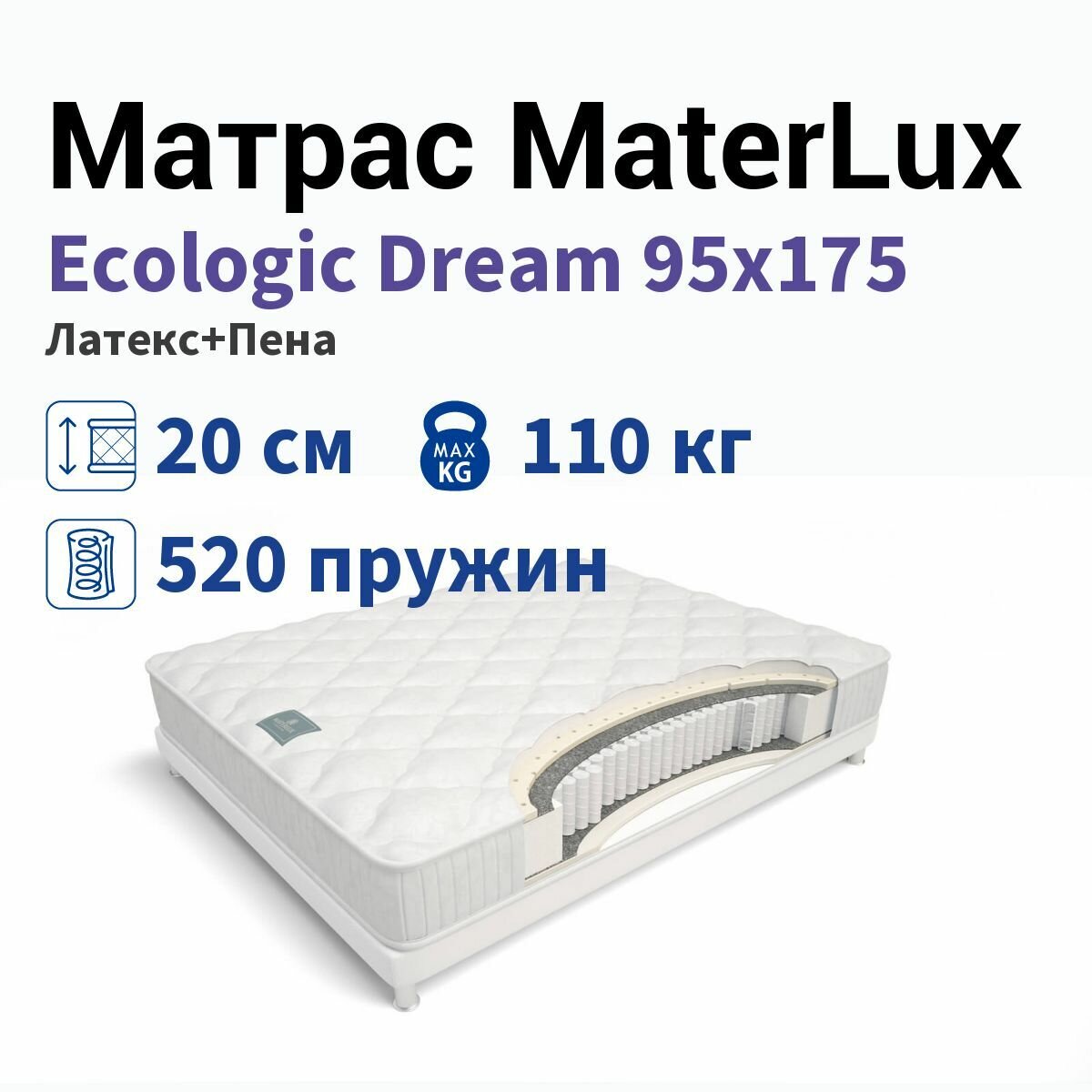 Матрас Materlux Ecologic Dream 95х175