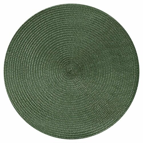 Салфетка для стола полимер, 38х38 см, круглая, светло-зеленая, Y4-4369