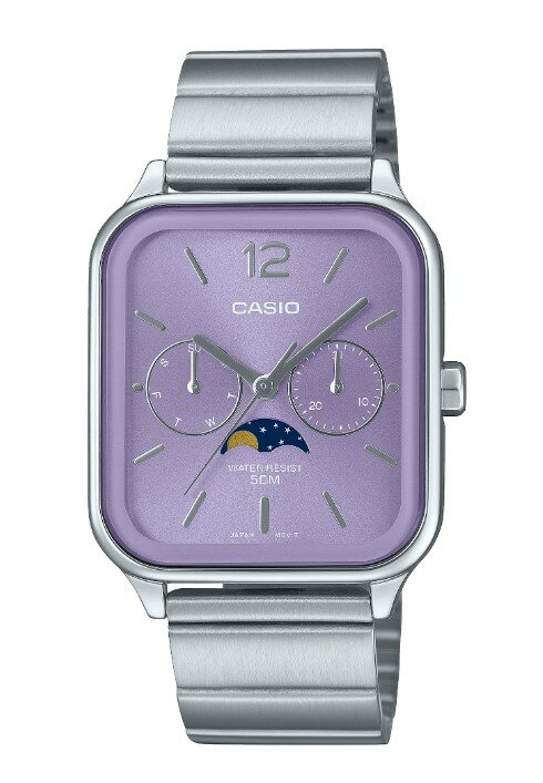 Наручные часы CASIO, серебряный, фиолетовый
